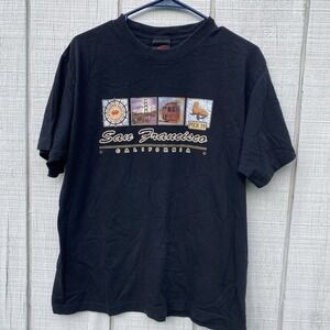 San Francisco California Black‎ Graphic Tee Tshirt Shirt Shortsleeved Summer L